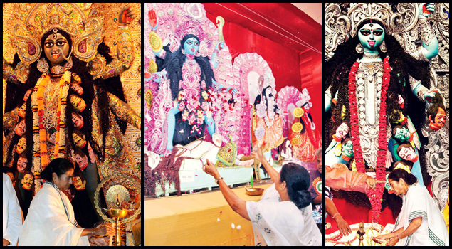 Mamata Banerjee begins Kali Puja inaugurations