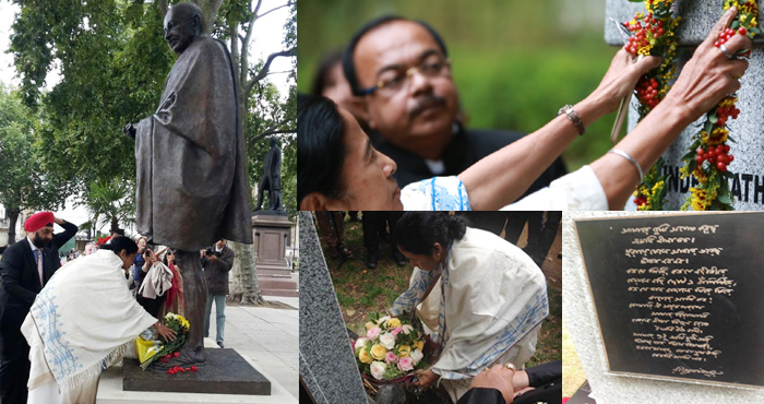 WB CM pays homage to Tagore and Gandhi ji at London