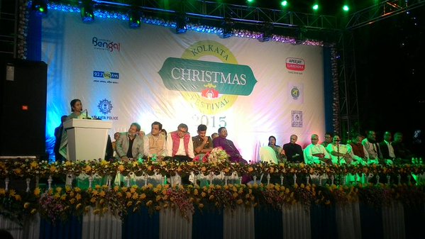 WB CM prays for tolerance at Kolkata Christmas Festival inauguration WB CM prays for tolerance at Kolkata Christmas Festival inauguration