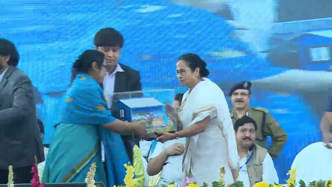 Mamata Banerjee lays the foundation stone for Kanyashree University in Nadia