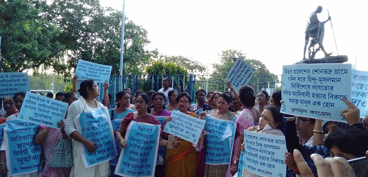 From Parliament to protests to MP team visit: Trinamool stands by UP tribal massacre victims