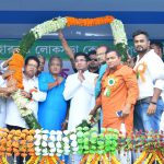 Abhishek Banerjee at a meeting to express gratitude to the Maa Mati Manush of Diamond Harbour at Muchisa Football Ground – 14.06.2019