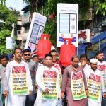 Abhishek Banerjee addresses a Protest rally against the rising prices of petrol, diesel, cooking gas and essential commodities – 04.06.2019