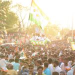 Abhisekh Banerjee on a road show in Jhalda town, Purulia – 29.04.2019