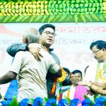 Abhishek Banerjee at the distribution ceremony of clothing at Khordo, Diamond Harbour – 29.09.2019